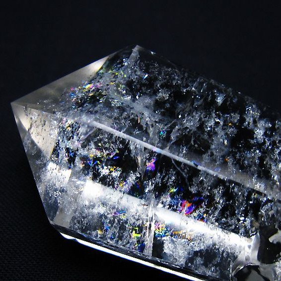 虹入り ヒマラヤ水晶ダブルポイント [t98-2756]