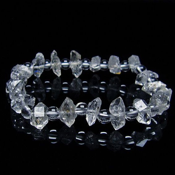 オイルインクォーツ （石油入り 水晶）  ブレスレット  パキスタン産 [T99-5715]