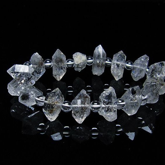 オイルインクォーツ （石油入り 水晶）  ブレスレット  パキスタン産 [T99-5765]