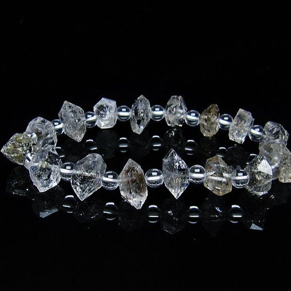 オイルインクォーツ （石油入り 水晶）  ブレスレット  パキスタン産 [T99-5769]