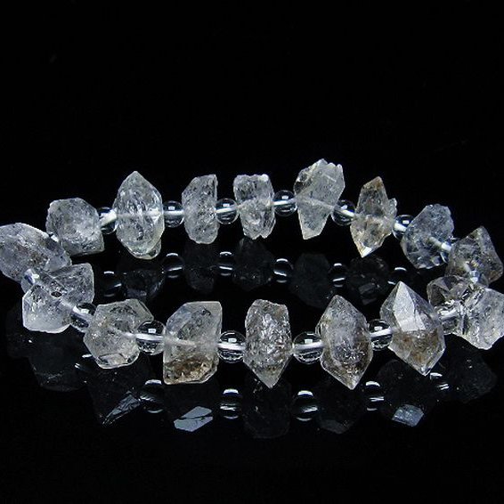 オイルインクォーツ （石油入り 水晶）  ブレスレット  パキスタン産 [T99-5771]