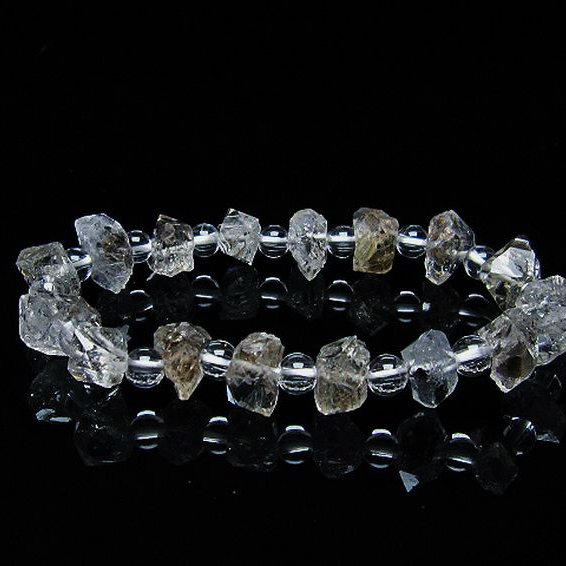 オイルインクォーツ （石油入り 水晶）  ブレスレット  パキスタン産 [T99-5800]