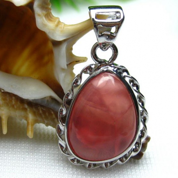 インカローズ ロードクロサイト ペンダント [W12-40]