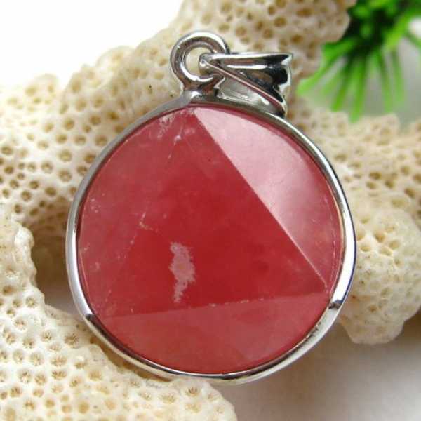 インカローズ ロードクロサイト 大衛星 ペンダント [W5-15]