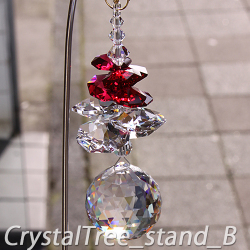 お部屋用サンキャッチャー：クリスタルツリー　ボルドー