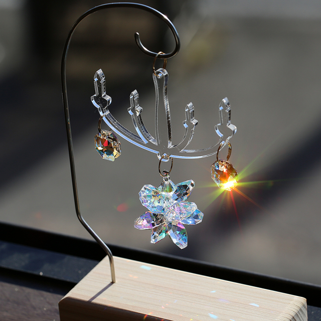吉野ひのきスタンドサンキャッチャー：シャンデリア風 Design1