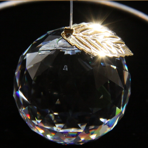 お部屋用サンキャッチャー：リンゴちゃんサンキャッチャー(クリスタル)　３cm