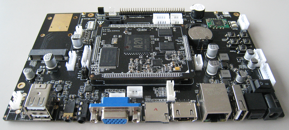 ARM/Cortex-A7デュアルコア・A20開発ボード