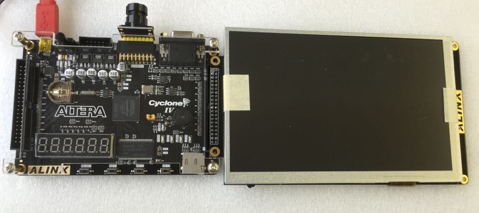 FPGA/CycloneIV EP4CE6カメラ評価ボード+7”TFT-LCD