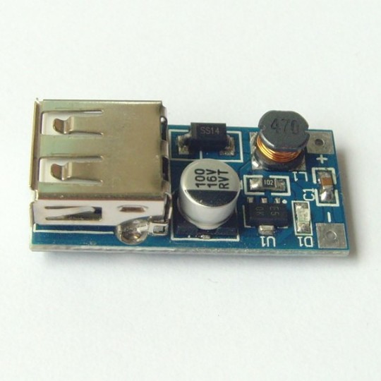 DC-DC昇圧コンバーター 0.9-5V入力 5V/600mA USB出力 ブースト基板