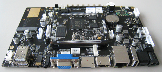 ARM/Cortex-A7デュアルコア・A20開発ボード