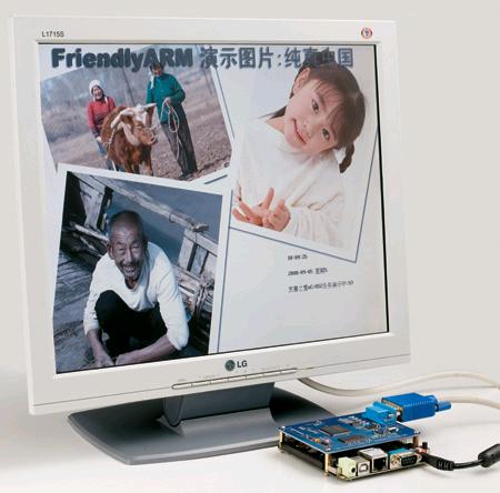 Linux/WinCE対応マルチ・メディアARM9ボード: ＭＩＮＩ2440+LCD2VGA(1G Nand Flash)