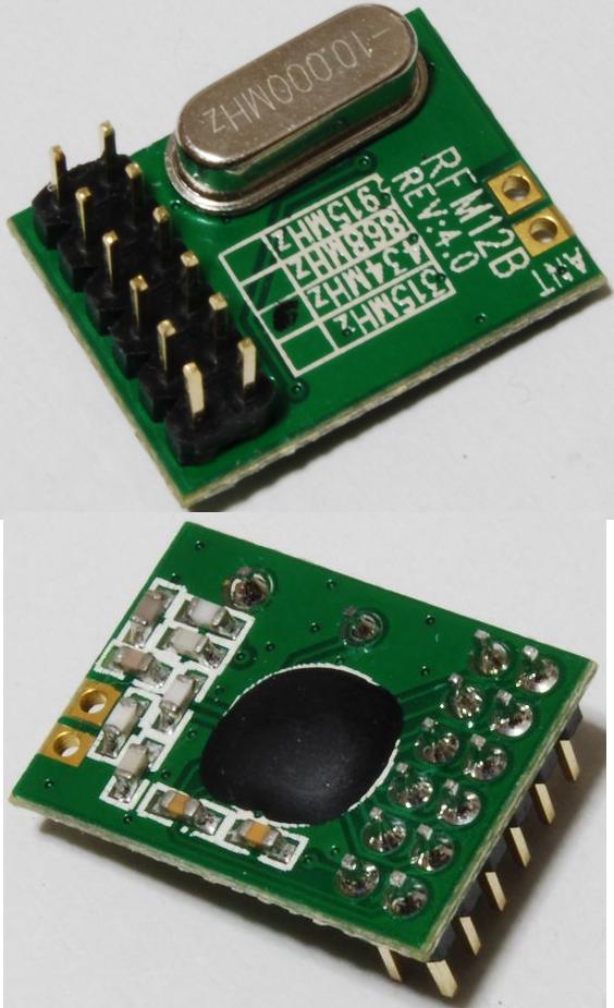微弱無線送受信モジュールRFM12B（DIPとSMT二種類）