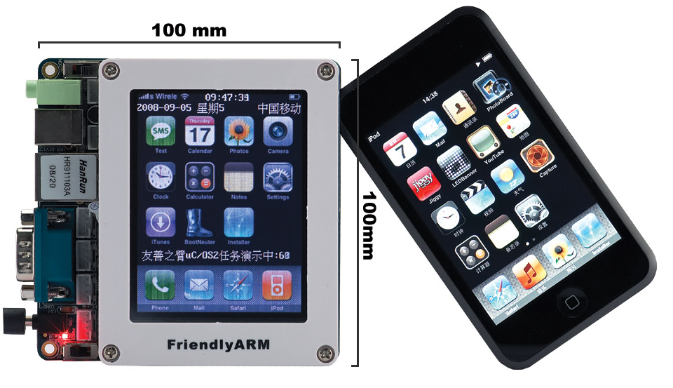 Linux/Android/WinCE対応マルチ・メディアARM9ボード: MINI2440+LCD3.5(1G Nand Flash)