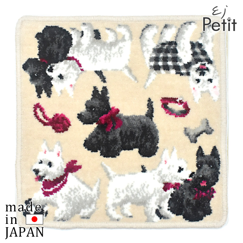 496-51-11 ホワイトテリア スコティッシュテリア ハンカチ