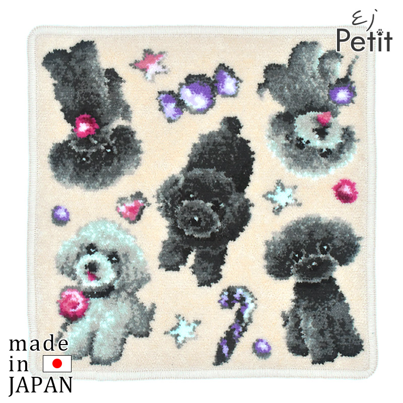 ★CHIYO★　ハンカチ　ワンコ柄バッグ　リボンワンコ柄 犬柄ゴブラン織り ワンショルダーバッグ ショルダーバッグ Hand