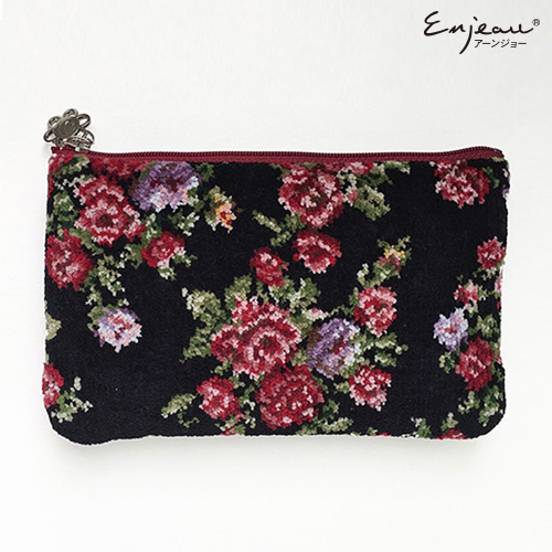 Enjeau アーンジョー バラード総柄 フラットポーチ Dm便配送 シーエスワールド オンラインショップ