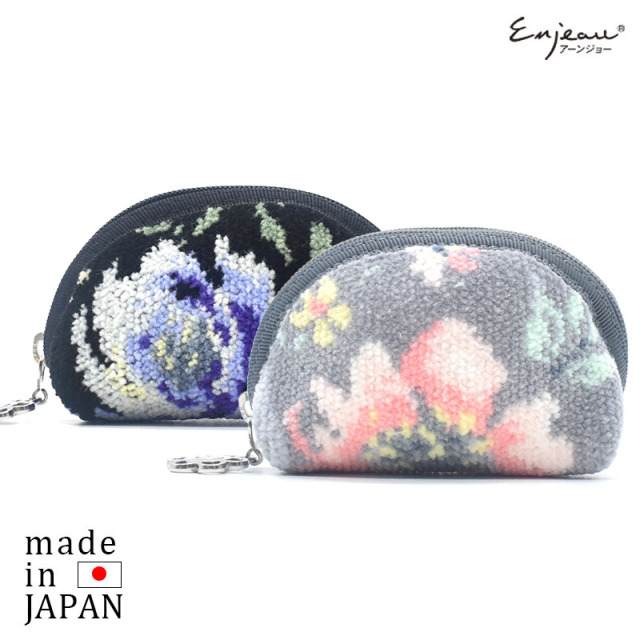 Enjeau(アーンジョー)：ローズソフィア シェニール織 小銭入れ コインケース ※ネコポス便発送