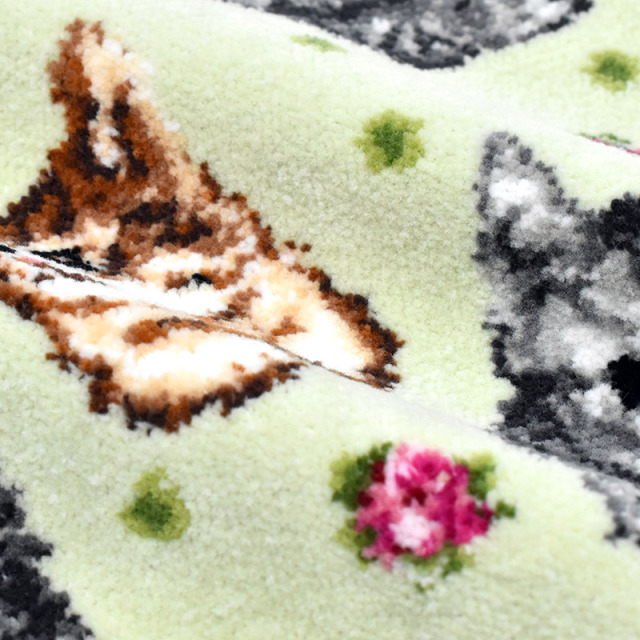 Enjeau(アーンジョー)：花ネコ 猫 ねこ柄 ハンカチ ※DM便配送