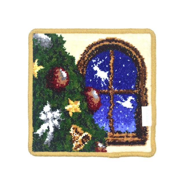 338-51-10 ツリーとサンタ ミニハンカチ