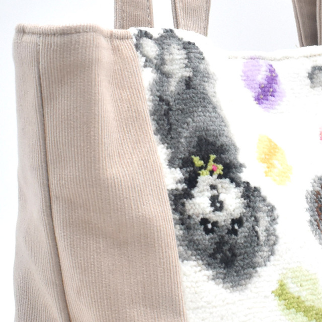 354-75-12 EjPetit シルバープードル柄 トートバッグ