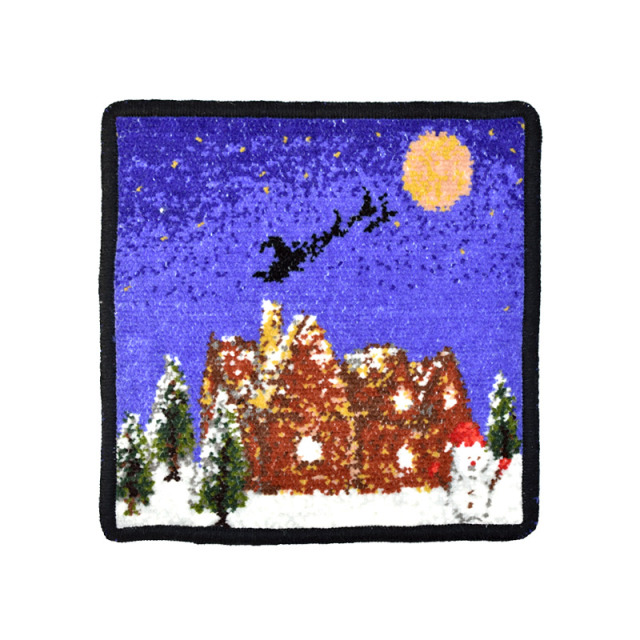 スノーマン ミニハンカチ タオルハンカチ ハンカチタオル シェニール織 アーンジョー シェニール織 日本製 ギフト ブランド