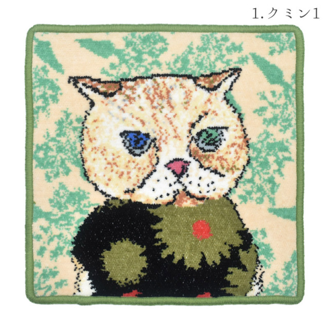 マンナイン mannine 猫 ハンカチ mn51011