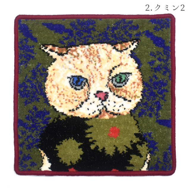 マンナイン mannine 猫 ハンカチ mn51011