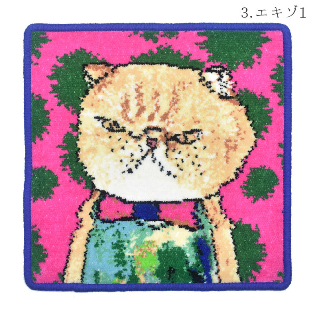 マンナイン mannine 猫 ハンカチ mn51011