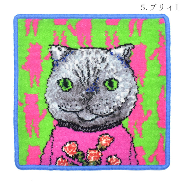 マンナイン mannine 猫 ハンカチ mn51011