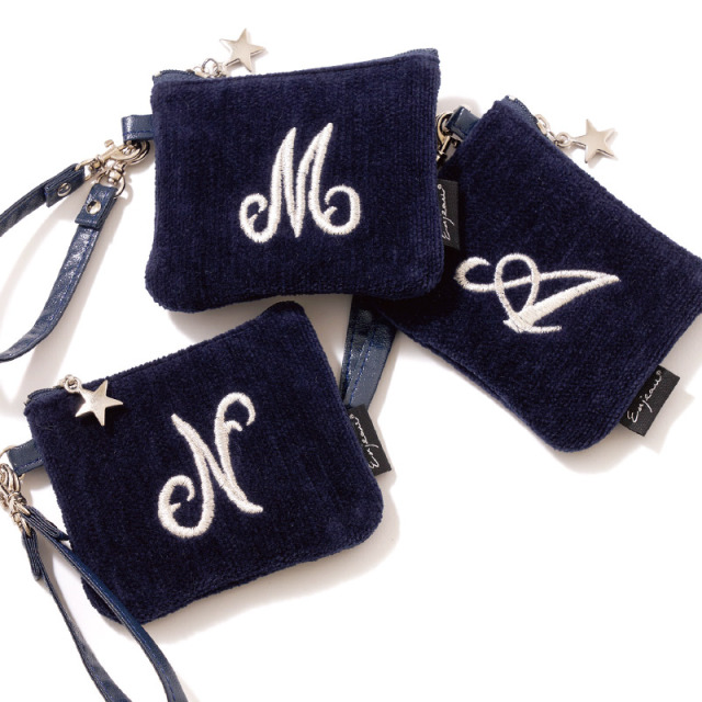 5-74-20 イニシャル刺繍 ミニストラップポーチ