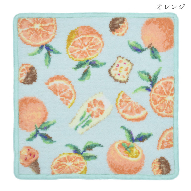 日本製 フルーツスイーツ柄 ハンカチ タオルハンカチ カジュアル