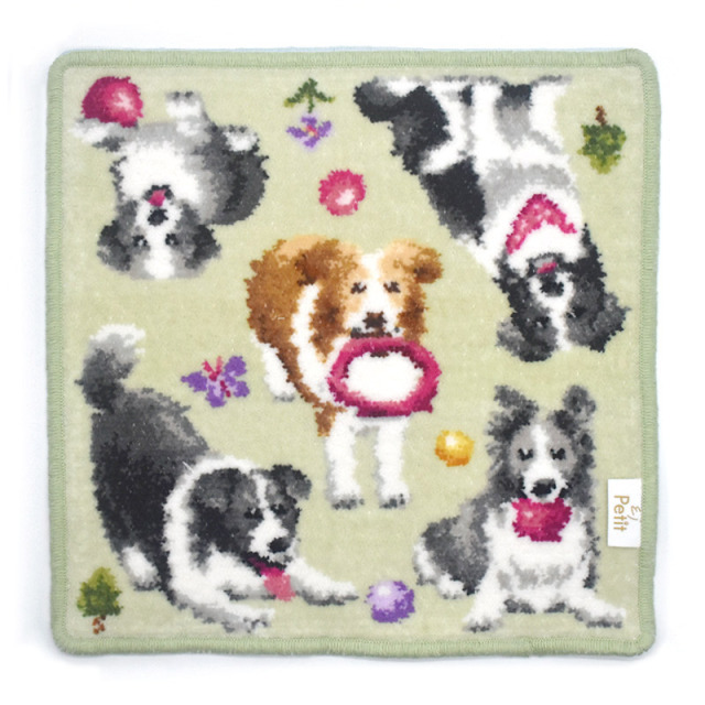 548-51-11 EjPetit ボーダーコリー 犬柄 ハンカチ