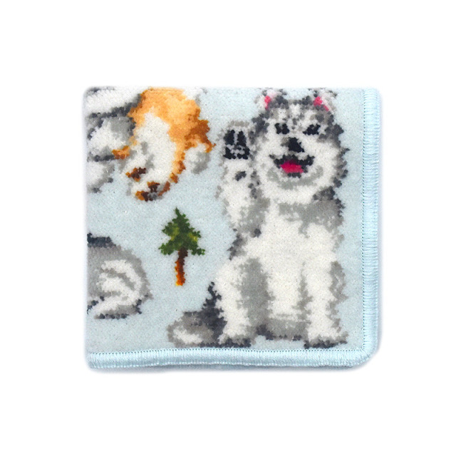 Enjeau(アーンジョー)：シベリアンハスキー ハンカチ EJPetit 犬