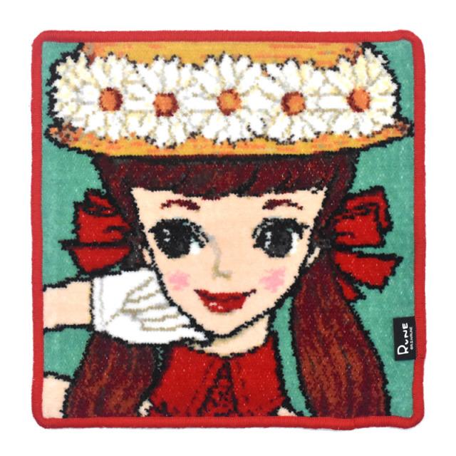 内藤ルネ ハンカチ カンカン帽の少女