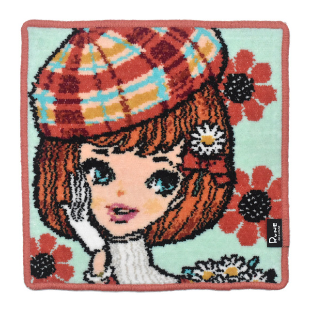 内藤ルネ ハンカチ ベレー帽の少女