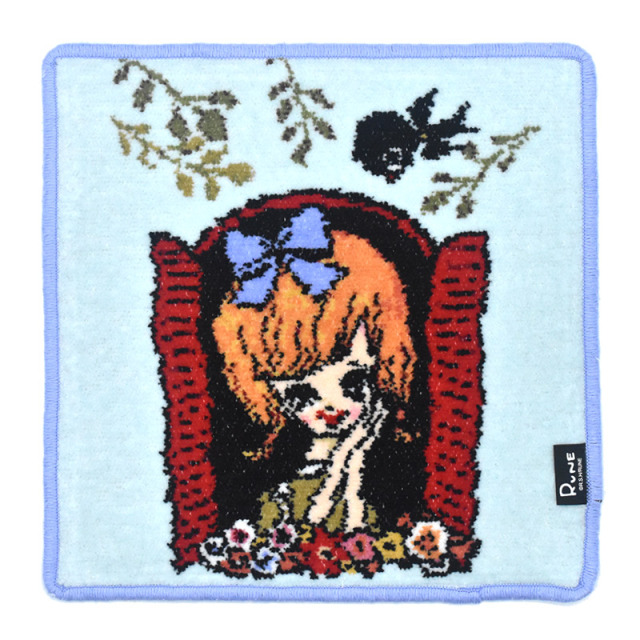 内藤ルネ ハンカチ 小鳥と少女