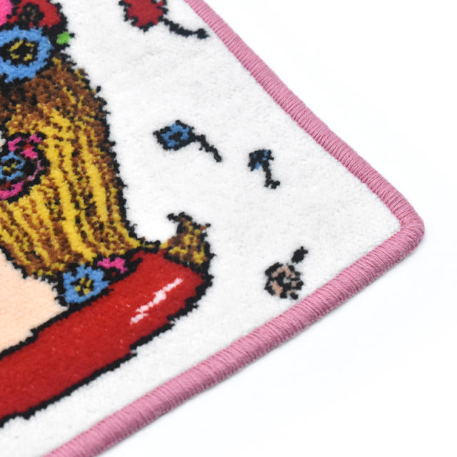 内藤ルネ ハンカチ 花飾りと少女