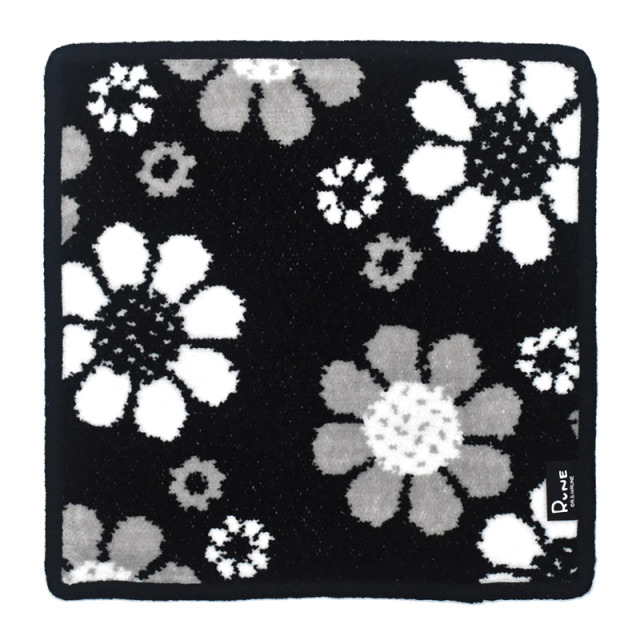 内藤ルネ ハンカチ モノトーンフラワー