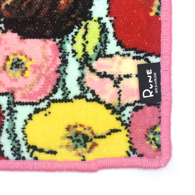 584-51-1t ポピーと少女 内藤ルネ シェニール織 ハンカチ