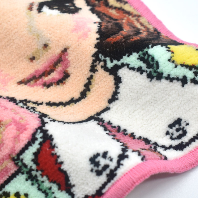 584-51-1t ポピーと少女 内藤ルネ シェニール織 ハンカチ