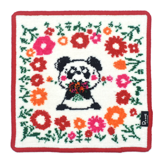 584-51-1u パンダフラワー 内藤ルネ シェニール織 ハンカチ