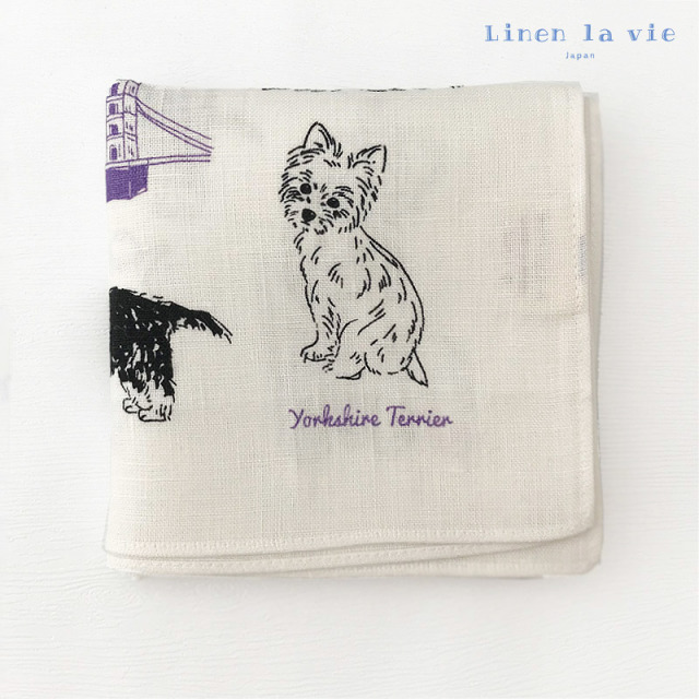 Linen La Vie リネン ラ ヴィ イギリスヨークシャー ハンカチ 61 Dm便配送 シーエスワールド オンラインショップ