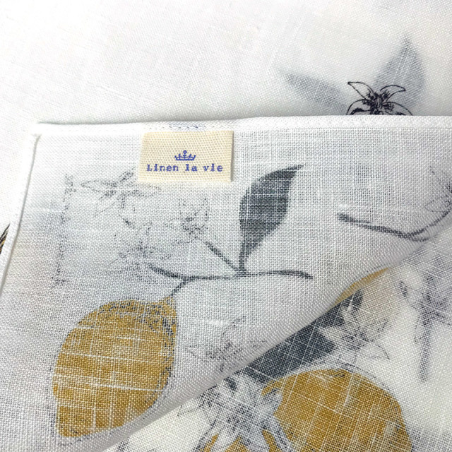 フルーツ　リネンハンカチ