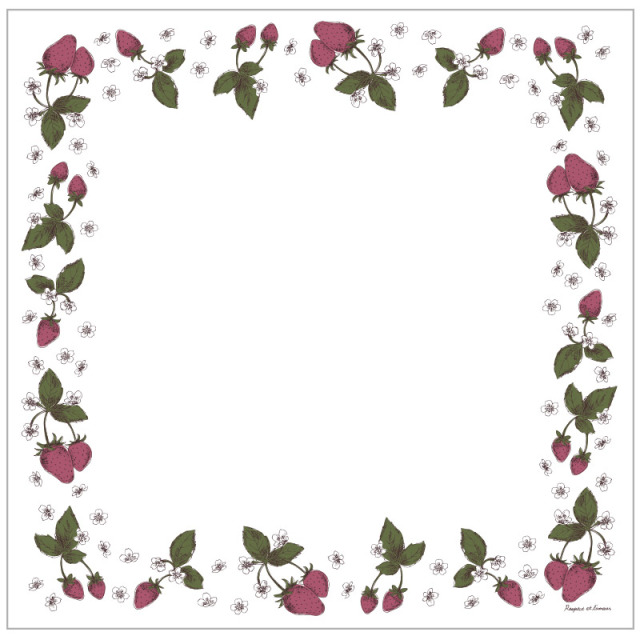 フルーツ　リネンハンカチ