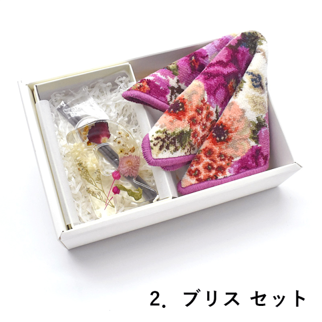イニシャル ドライフラワー ハンカチセッ boute-set