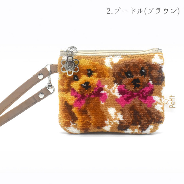 dc74-20 犬猫柄 ストラップポーチ