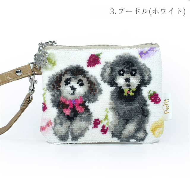 dc74-20 犬猫柄 ストラップポーチ