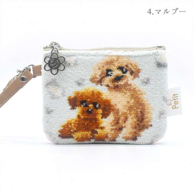 dc74-20 犬猫柄 ストラップポーチ