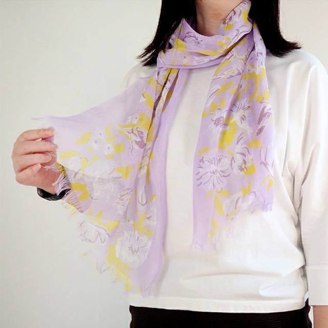 by malene birger フラワー プリント ストール 花柄 ショール フラワープリントストール(ストール・マフラー・スヌード